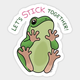 Stick Together Frog Sticker